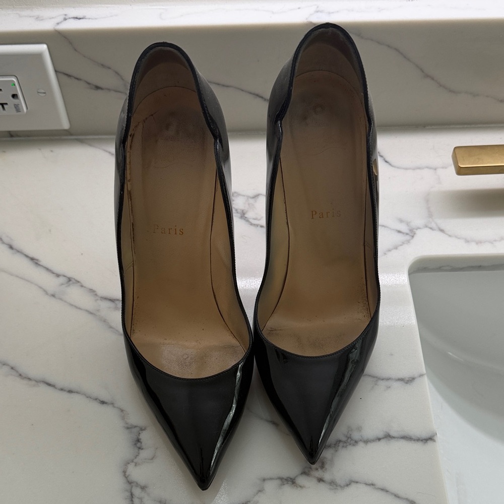 Christian Louboutin Black Patent Heels
